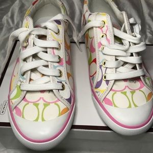 Pastel Monogrammed Coach Sneakers